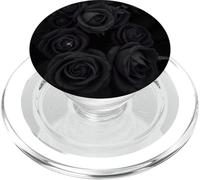 Impresión de ilustración Floral Oscura Rosa Negra PopSockets PopGrip para MagSafe