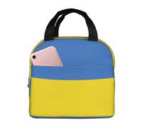 Impresión De La Bandera De Ucrania Bolsa Almuerzo Portátil Bolsa Comida Frescura Bolsas Nevera Para Oficina Trabajo Mujer 22X20X13Cm