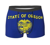 Impresión De La Bandera del Estado De Oregón Hombre Calzoncillos Ajustado Bóxer con Cintura Elástica Boxer Shorts para Uso Diario Deportivos Casa XL