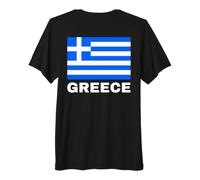 IMPRESIÓN DE LA ESPECIFICACIÓN Bandera Griega Ellas Hellas Grecia Patriota Helénica Camiseta Premium