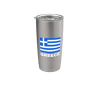 IMPRESIÓN DE LA ESPECIFICACIÓN Bandera Griega Ellas Hellas Grecia Patriota Helénica Vaso térmico de acero inoxidable de doble pared