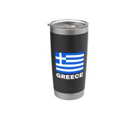 IMPRESIÓN DE LA ESPECIFICACIÓN Bandera Griega Ellas Hellas Grecia Patriota Helénica Vaso térmico de acero inoxidable de doble pared