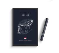 Impresión De La Lona F1 Mónaco Circuito De Pista Pintura En Lienzo Fórmula 1 Arte De Pared Póster Nórdico Estético Motorsport Race Imagen para Decoración del Hogar Regalo, 21X30 Cm Sin Marco