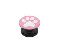 Impresión de la Pata Rosa Perro Gato Animal Lindo Amante PopSockets PopGrip Adhesivo