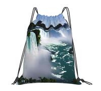 Impresión De Las Cataratas Del Niágara Unisex Mochila De Cuerdas Impermeable Mochilas Deportiva Con Cordón Bolsa De Gimnasio Para Viaje Baloncesto Natación
