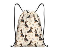 Impresión De Lindo Perro Rottweiler Mujer Hombre Bolsa De Gimnasio Ajustable Mochila Con Cordón Con Cordón Bolsa De Deporte Para Fútbol Yoga Viaje Playa