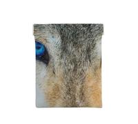 Impresión de Lobo de Ojos Azules, Squeeze Top Wallet Bolsa de Almacenamiento para Mujer Monedero pequeño Bolsa de Cambio