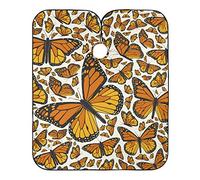 Impresión De Mariposa Monarca En Vuelo Capa Peluqueria Impermeable Cortar Cabello Delantal Ajustable Capas De Corte Peluqueria Para Niños Adulto Peluquero 140X168Cm