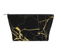 Impresión de mármol de Oro Negro, Bolsa de artículos de tocador Bolsa de Maquillaje Bolsa de cosméticos Bolsa de artículos de tocador de Viaje portátil