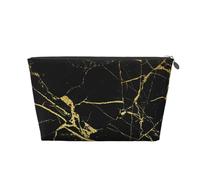 Impresión de mármol de Oro Negro, Bolsa de artículos de tocador Bolsa de Maquillaje Bolsa de cosméticos Bolsa de artículos de tocador de Viaje portátil