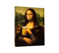Impresión de Mona Lisa - Colección vintage caprichosa divertida | Decoración caprichosa de baño - para hotel, jardín, interior, Acción de Gracias, , hogar, habitación, apartamento, vacaciones