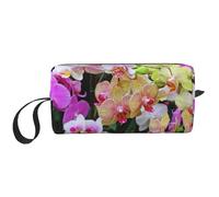 Impresión de orquídeas, Bolsa de Maquillaje Bolsa de cosméticos Bolsa de artículos de tocador de Viaje portátil Bolsa de Maquillaje
