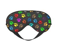 Impresión de pata de animal de color, Cubreojos completos Antifaz bloqueador de luz Antifaz para dormir Antifaz suave con los ojos vendados Noche