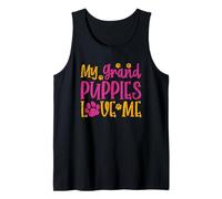 Impresión de pata de My Grand Puppies Love Me Camiseta sin Mangas