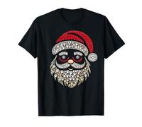 Impresión de Pata de Papá Noel Cara Linda Navidad Amante de Mascotas Navidad Perro Gato Camiseta