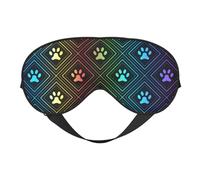 Impresión de pata de perro arcoíris, Cubreojos completos Antifaz bloqueador de luz Antifaz para dormir Antifaz suave con los ojos vendados Noche
