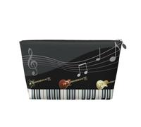 Impresión de patrón de Piano de Guitarra, Bolsa de artículos de tocador Bolsa de Maquillaje Bolsa de cosméticos Bolsa de artículos de tocador de Viaje portátil