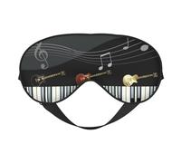 Impresión de patrón de piano de guitarra, Cubreojos completos Antifaz bloqueador de luz Antifaz para dormir Antifaz suave con los ojos vendados Noche