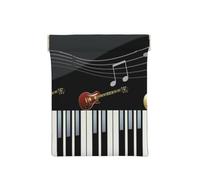 Impresión de patrón de Piano de Guitarra, Squeeze Top Wallet Bolsa de Almacenamiento para Mujer Monedero pequeño Bolsa de Cambio
