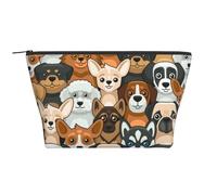 Impresión de Perro Estilo Dibujos Animados, Bolsa de artículos de tocador Bolsa de Maquillaje Bolsa de cosméticos Bolsa de artículos de tocador de Viaje portátil