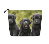 Impresión de Perro Labrador Retriever,Neceser de Maquillaje de imitación Lino, Neceser de Viaje portátil