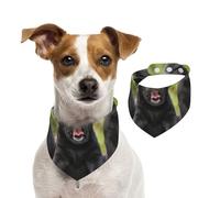 Impresión de Perro Labrador Retriever,Pañuelos de algodón para Perros, Bufandas Ajustables para Mascotas,S