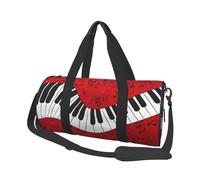 Impresión de Piano de Notas Musicales, Bolsa de Viaje de Gran Capacidad, Bolso Redondo, Bolsa de Viaje Deportiva, Bolsa de Mano, Bolsa de Fitness