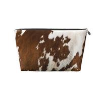 Impresión de Piel de Vaca roja y Blanca., Bolsa de artículos de tocador Bolsa de Maquillaje Bolsa de cosméticos Bolsa de artículos de tocador de Viaje portátil