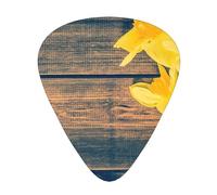 Impresión de ramo de narcisos,12 púas de guitarra, 3 grosores diferentes para guitarra acústica, bajo y ukelele