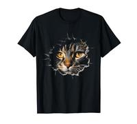 Impresión de retrato de cara de gato, diseño gráfico de gato Camiseta