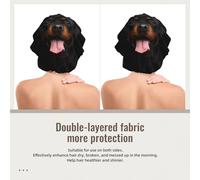 Impresión de retrato de perro rottweiler,Gorro de dormir de satén ajustable para adultos, de seda, elástico, para dormir, para mujer