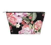 Impresión de Rosas y Flores de peonía, Bolsa de artículos de tocador Bolsa de Maquillaje Bolsa de cosméticos Bolsa de artículos de tocador de Viaje portátil