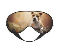 Impresión de Staffordshire Terrier americano, Cubreojos completos Antifaz bloqueador de luz Antifaz para dormir Antifaz suave con los ojos vendados Noche