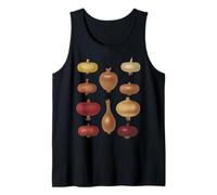 Impresión de Variedad de Cebolla Vintage: Comida botánica de Cocina Camiseta sin Mangas