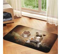 Impresión del American Staffordshire Terrier,Tapete para Comida de Mascotas, manteles Individuales de Cuero sintético para Gatos y Perros,30x45cm