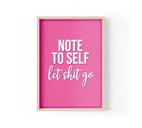 Impresión divertida con cita | Impresiones humorales de baño | Nota a citas | Nueva broma de inodoro de oficina en casa | A4 A3 A5 | *Marco no incluido* - A5 - PBH3