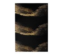 Impresión en Arena Negra y Dorada, Rompecabezas de 1000 Piezas, Rompecabezas de Madera para Toda la Familia, decoración de Pared para Adultos y Adolescentes.