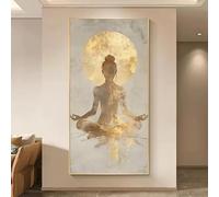 Impresión en lienzo con arco de olivo mediterráneo costero, inspiración de una isla griega, estilo beige y blanco, decoración del hogar (50 x 100 cm)