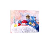 Impresión en Lienzo con Marco de Madera-Naturaleza muerta con linterna-Famoso Reproducción Cuadros en Lienzo-Pintura Artística Imagen para Decoración Hogar Oficina 90x110cm35x43inches Enmarcado