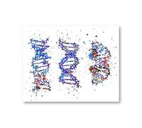 Impresión en lienzo de ADN y ARN humano, póster ciencia, cuadro arte pared biología, pintura código genético, regalos for profesores, decoración dormitorio(5,20x25 cm No Frame)