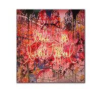 Impresión en lienzo Street Grafitti Póster e imágenes Love Is Beautiful Poster para sala de estar Dormitorio Decoración de pared para el hogar 80x80cm (31x31in) Sin marco