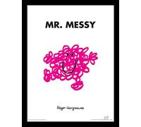 Impresión enmarcada con texto "Mr Men & Little Miss Messy", 30 x 40 cm, multicolor
