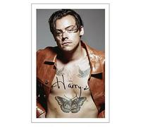 Impresión fotográfica firmada de Harry Styles, Firma preimpresa, Regalo con autógrafo de One Direction, 12x8 Pulgadas, 304,8 mm x 203,2 mm