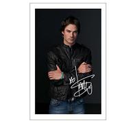 Impresión fotográfica firmada por IAN Somerhalder con Firma preimpresa Vampire Diaries - Regalo con autógrafo de Damon Salvatore, a Todo Color, 6x4 Pulgadas, 15,2 cm x 10,16 cm