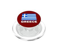 Impresión Frontal de la Bandera Griega Ellas Hellas Grecia Patriota Helénica PopSockets PopGrip para MagSafe