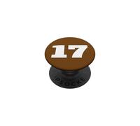 Impresión Frontal del Equipo Deportivo número 17 Seventeen PopSockets PopGrip Adhesivo