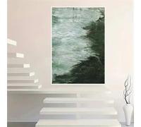 Impresión gi pintura abstracta para pared, pintura abstracta escandinava sobre lienzo, arte mural para la decoración del hogar (90x140cm/35x55in) Sin marco