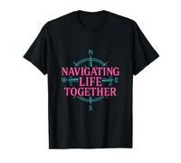 Impresión gráfica de brújula náutica Navigating Life Together Camiseta
