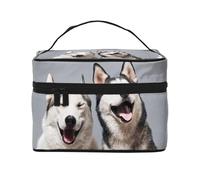 Impresión Husky, Bolsa de Maquillaje Bolsa de cosméticos Bolsa de artículos de tocador de Viaje portátil Estuche para lápices Bolsa de artículos de tocador
