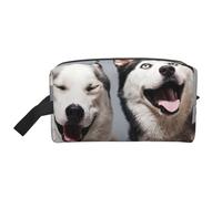 Impresión Husky, Bolsa de Maquillaje Bolsa de cosméticos Bolsa de artículos de tocador de Viaje portátil Organizador de Bolsa de Maquillaje